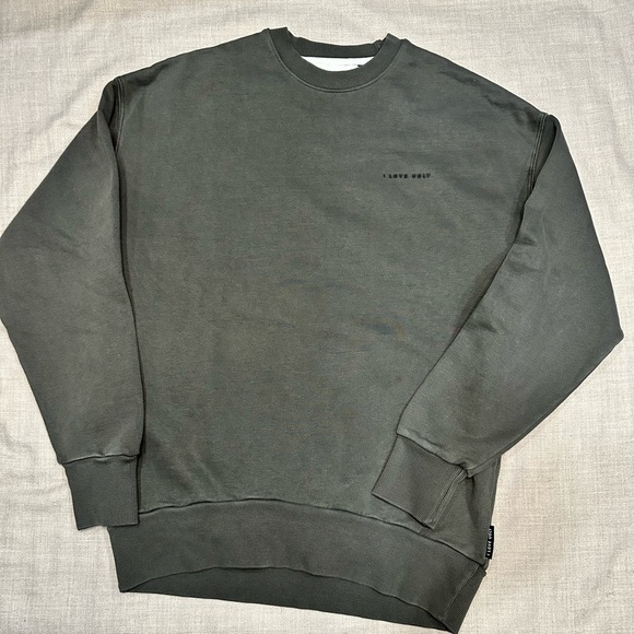 I Love Ugly Hi‎ Stranger Washed Black Sz XS Crew Neck Men’s sweatshirt - Picture 1 of 14